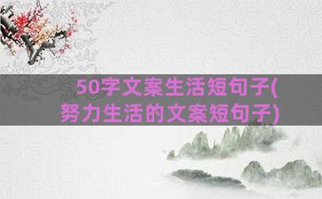 50字文案生活短句子(努力生活的文案短句子)