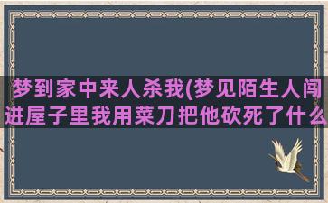 梦到家中来人杀我(梦见陌生人闯进屋子里我用菜刀把他砍死了什么意思)