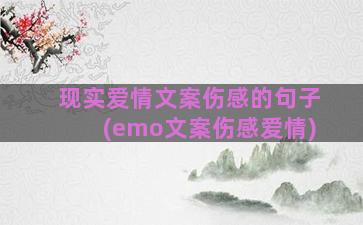 现实爱情文案伤感的句子(emo文案伤感爱情)