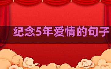 纪念5年爱情的句子简短