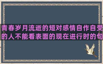 青春岁月流逝的短对感情自作自受的人不能看表面的现在进行时的句子30个(岁月流逝)